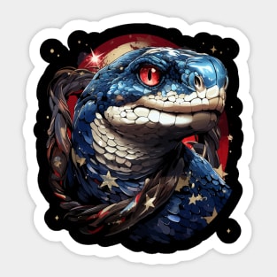 Patriotic Snake Sticker